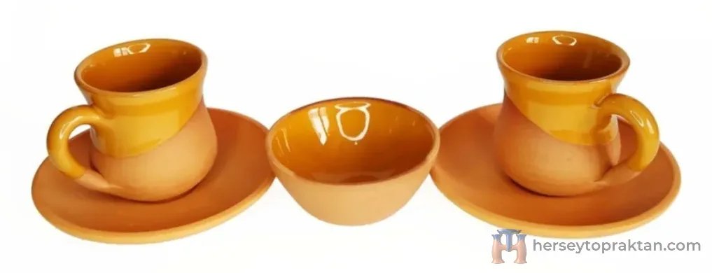 Toprak Fincan Takımı 2 Kişilik (el Yapımı)