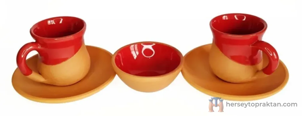 Toprak Fincan Takımı 2 Kişilik (el Yapımı)