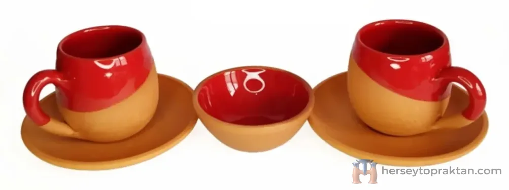 Toprak Fincan 3'lü Set