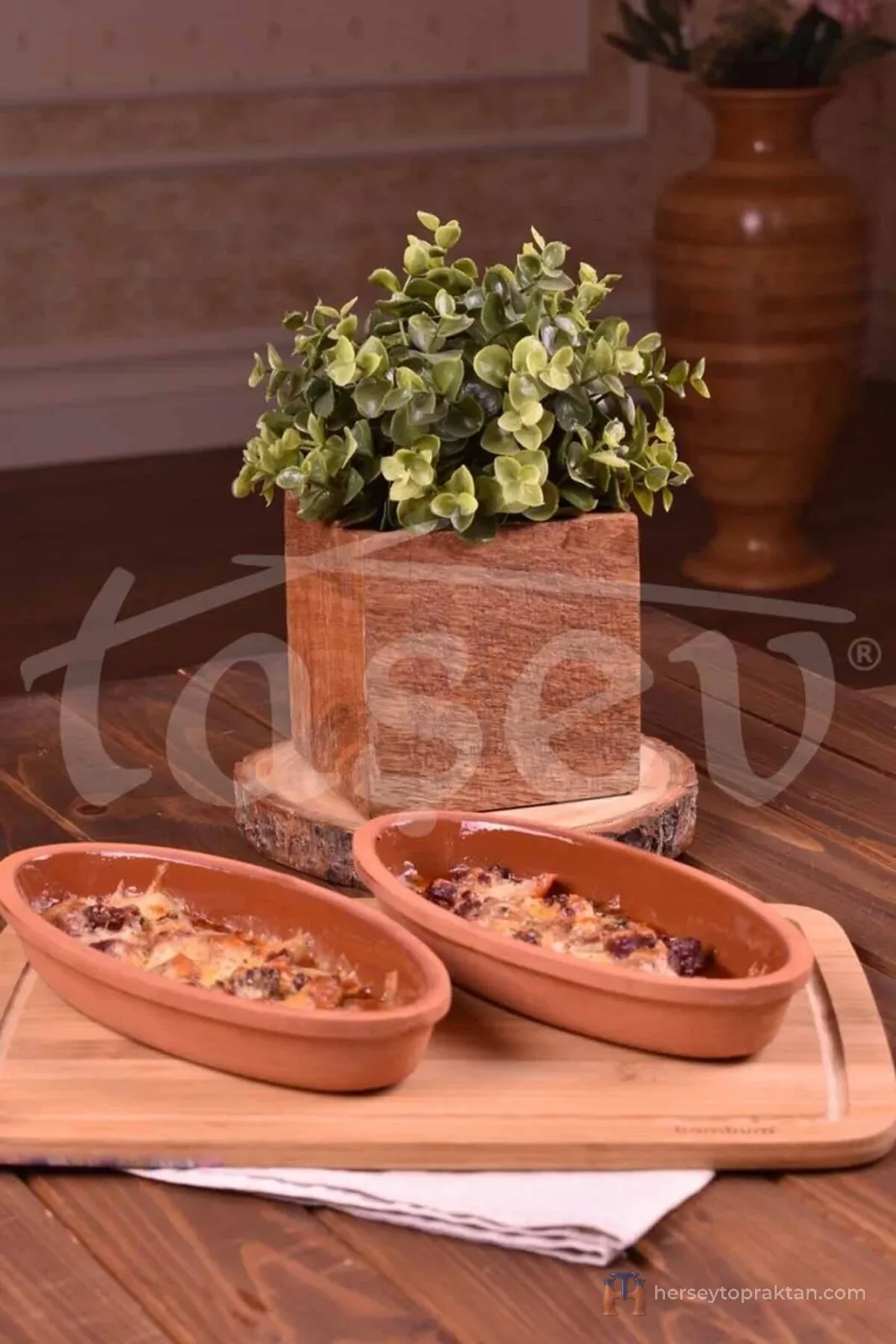Toprak 29 X 16 Cm Oval Güveç 2li
