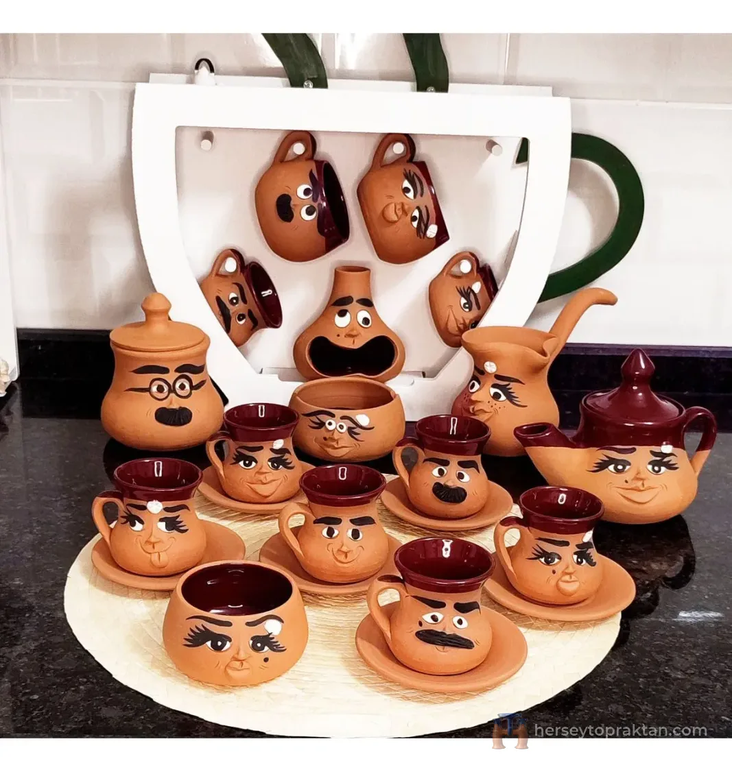 El Yapımı Emojili Kahve & Çay Seti