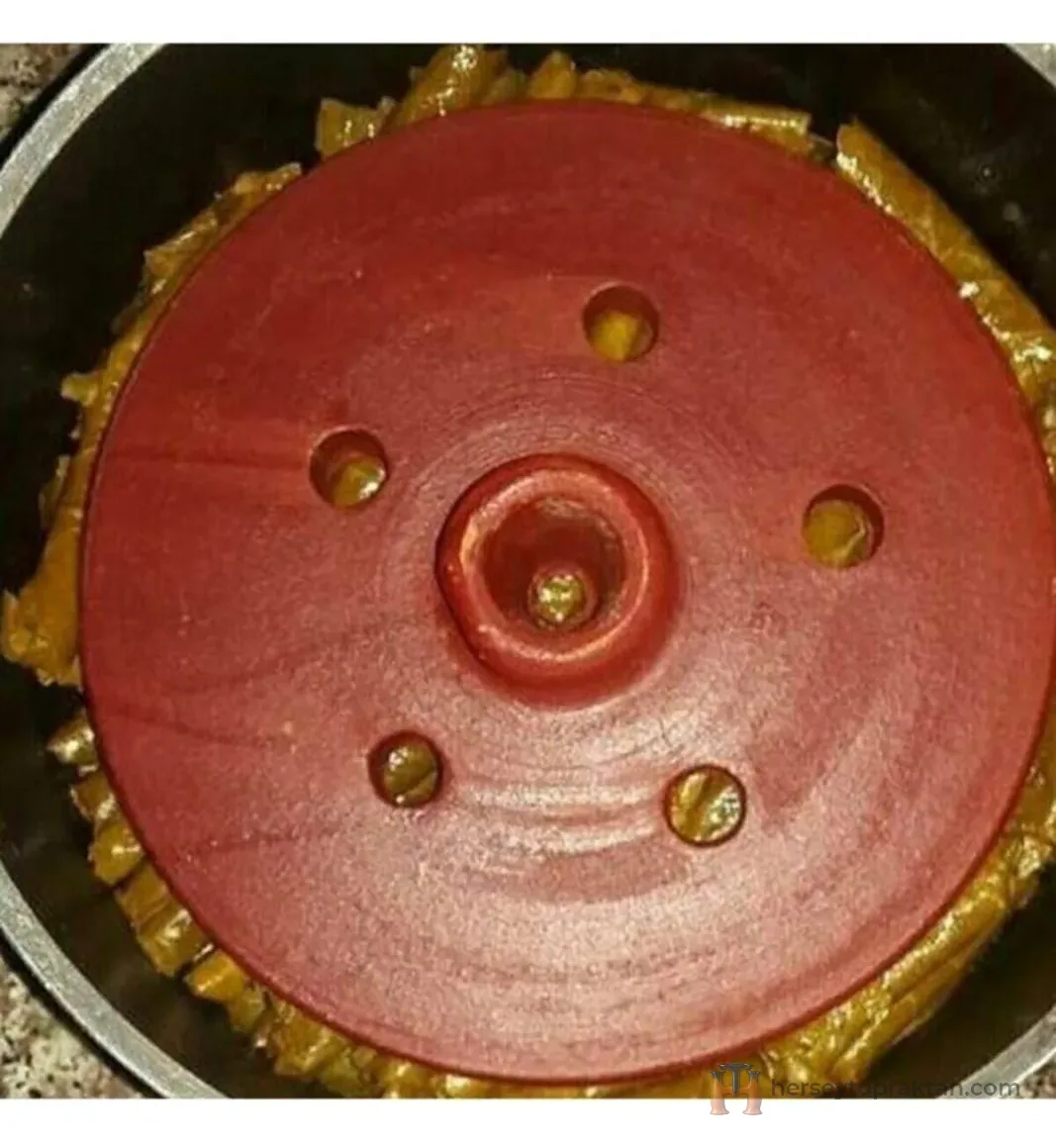 Küçük Boy 18 Cm Sırlı Toprak Dolma/sarma Taşı Kapağı