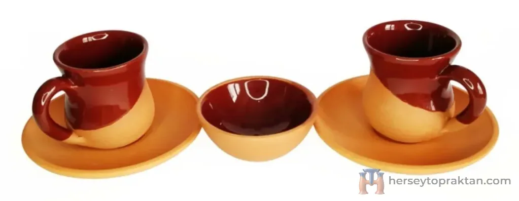 Toprak Fincan Takımı 2 Kişilik (el Yapımı)