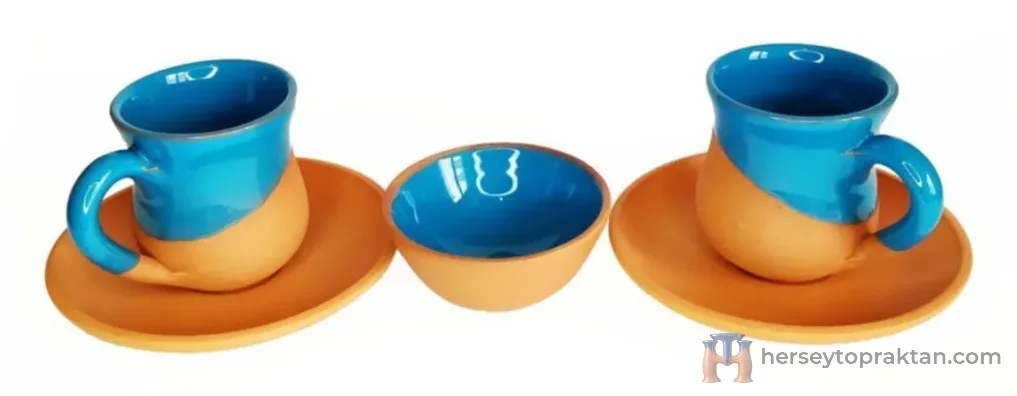 Toprak Fincan Takımı 2 Kişilik (el Yapımı)